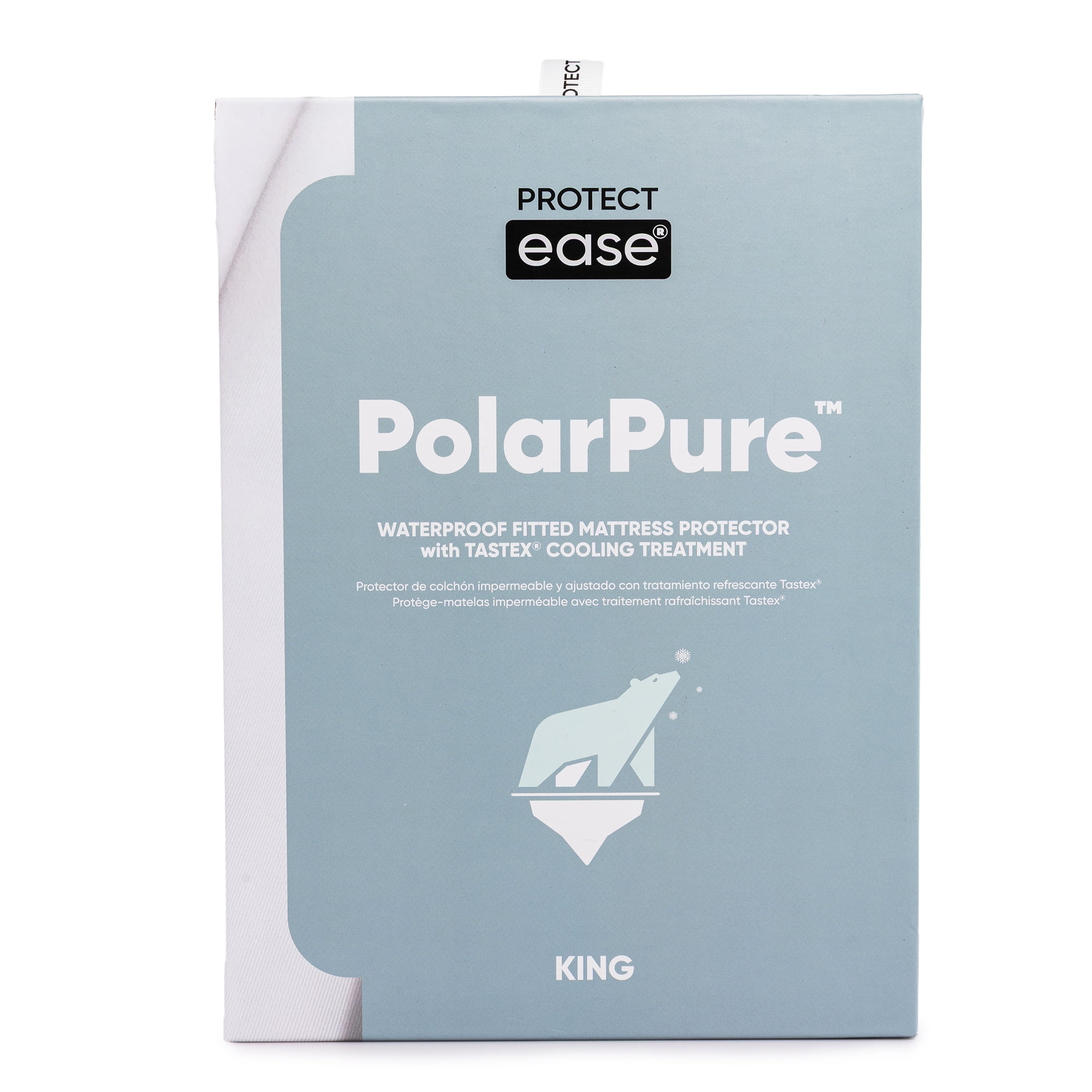 PolarPure™ King Cooling Fitted Mattress Protector, Hypoallergenic Comfort