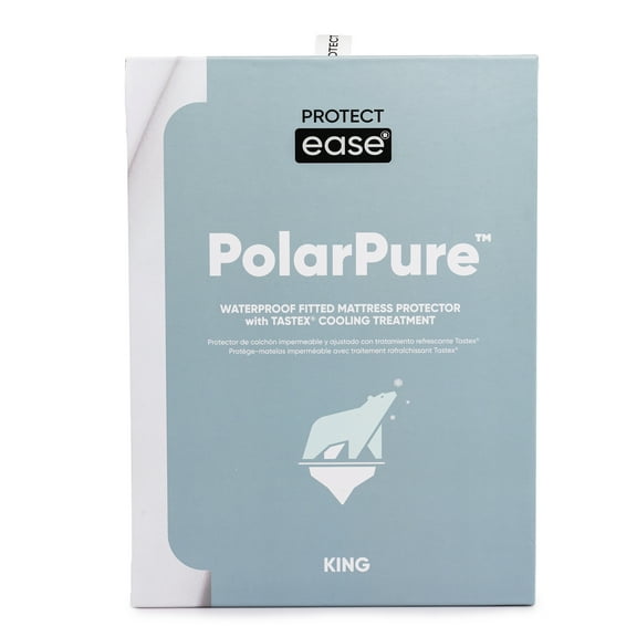 PolarPure Cooling Fitted Mattress Protector for Queen Bed with TasTex Cool Technology