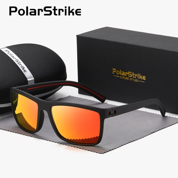 PolarStrike Unisex Casual Stylish Square Frame Outdoor Polarized Sunglasses Swimming Rectangle Frame Polarized Sunglasses UV400