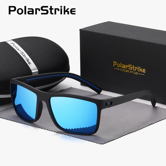 PolarStrike Unisex Casual Stylish Square Frame Outdoor Polarized Sunglasses Swimming Rectangle Frame Polarized Sunglasses UV400