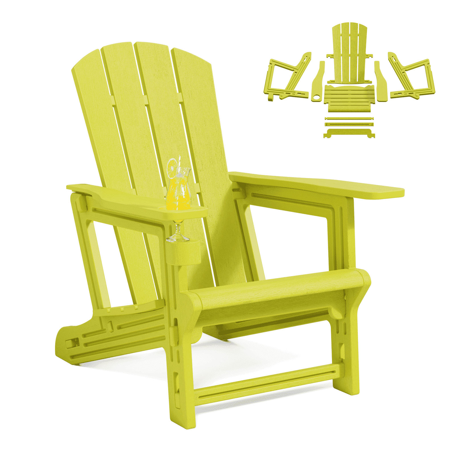 yellow plastic patio chairs