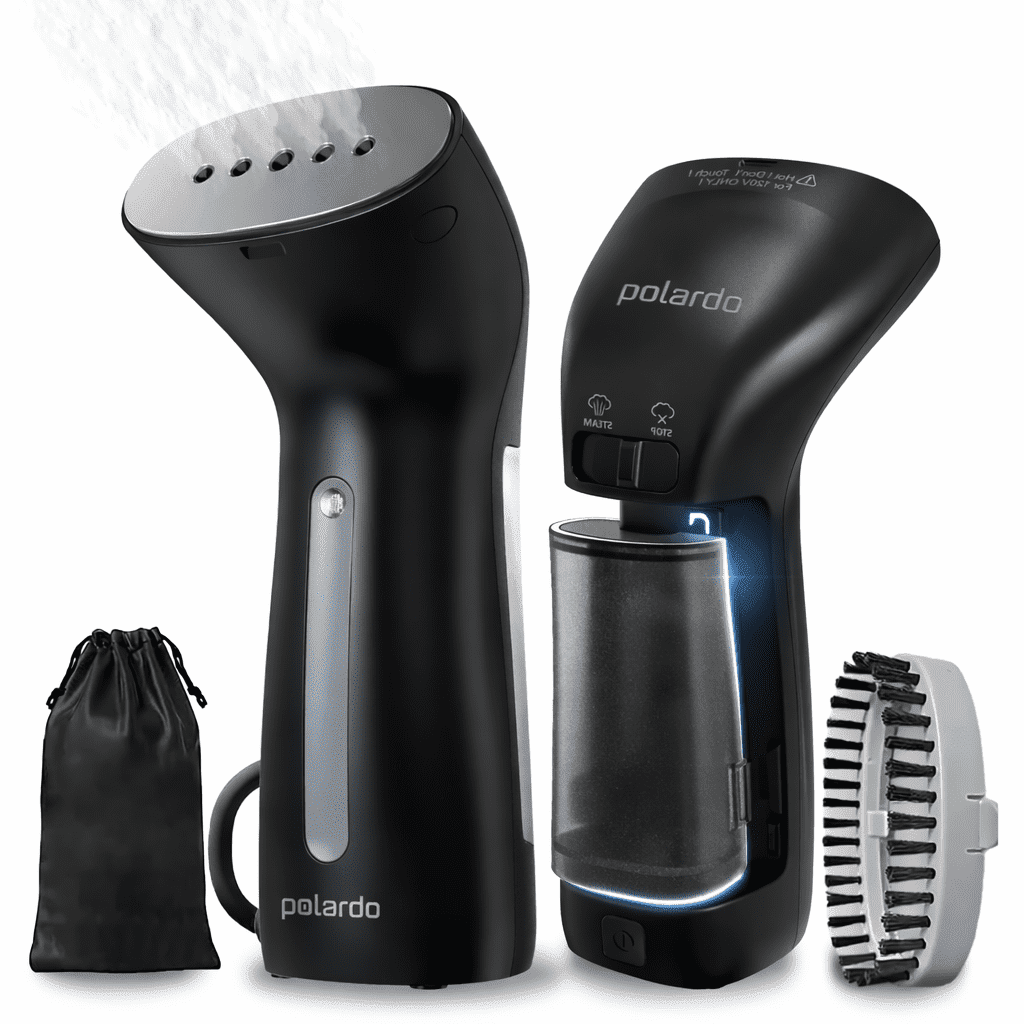 Steamer for Clothes, 1200W Handheld Garment Steamer, 2-in-1 Steamer & Iron, 25s Fast Heat-Up, 120ml Tank, Portable Travel, Polardo