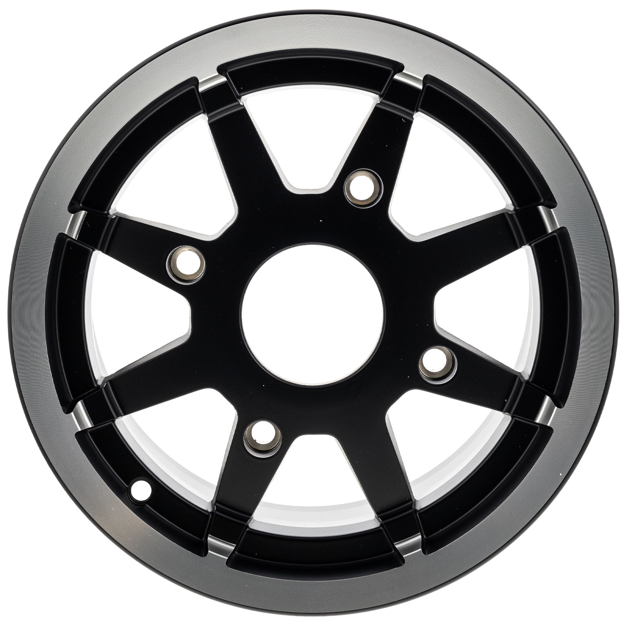 Polaris 1521106-458 Genuine OEM 26.2 Matte Black Front Cast Rim