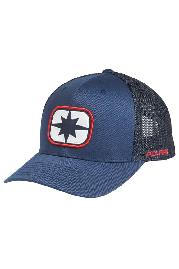 2833499 Navy Red Eclipse Patch Trucker Hat Baseball Cap Snapback Breathable - One