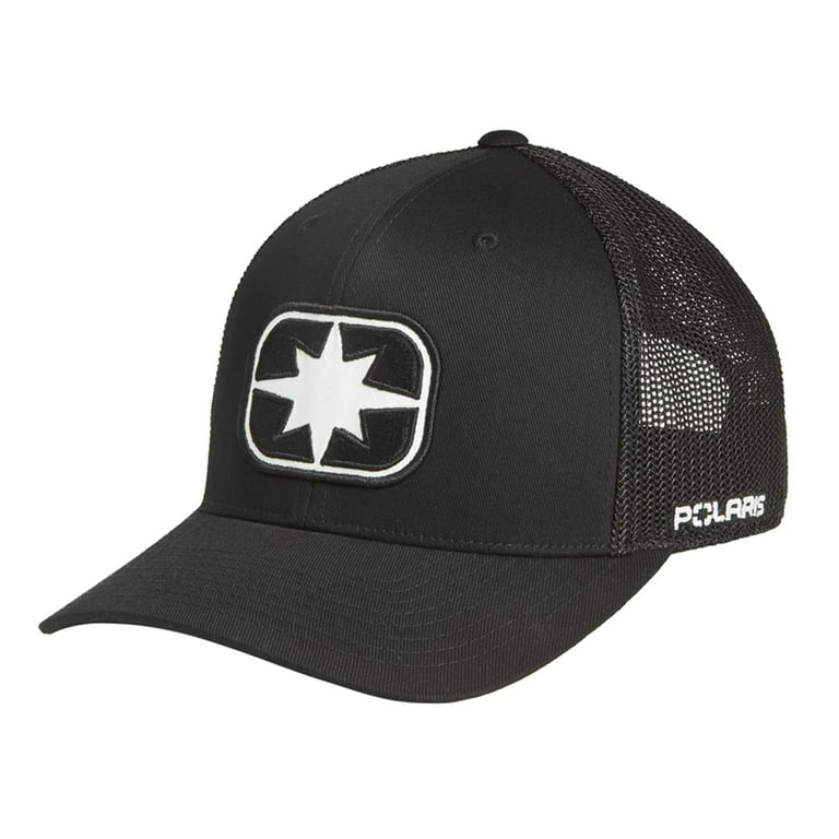 Polaris 2833500 Black Mens Ellipse Patch Trucker Hat Baseball Cap Snapback Breathable Walmart