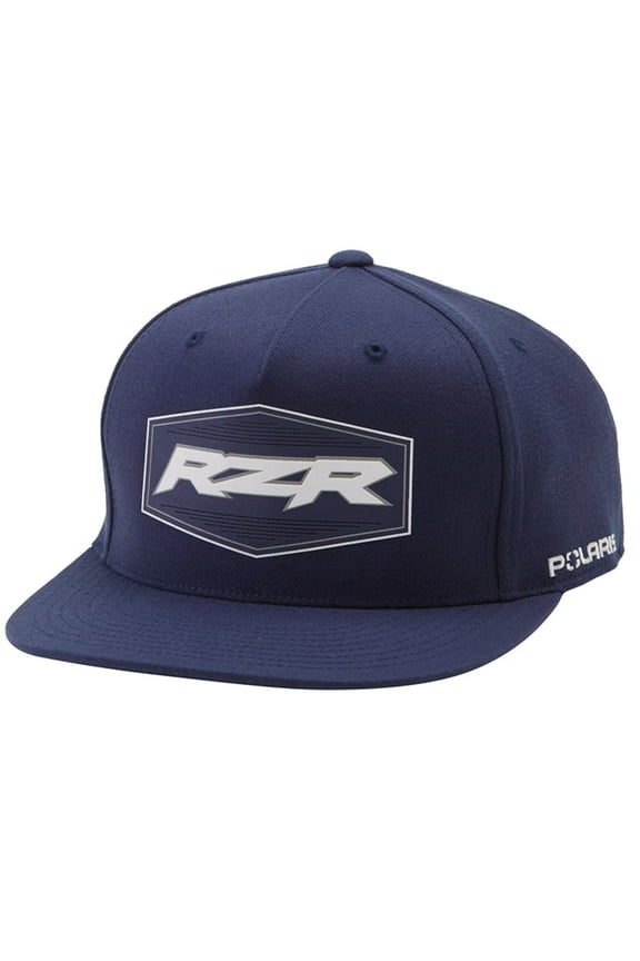 2861546 RZR Flat Bill Hat FlexFit Stylish Comfortable Baseball Cap - Navy - One