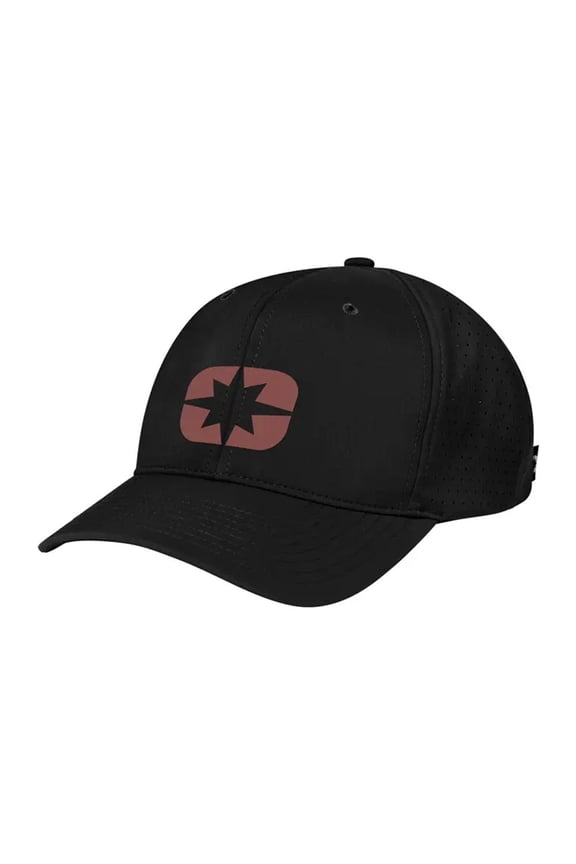 2865519 Shadow Logo Cap Hat Comfy Lightweight Breathable Adjustable Strap Black