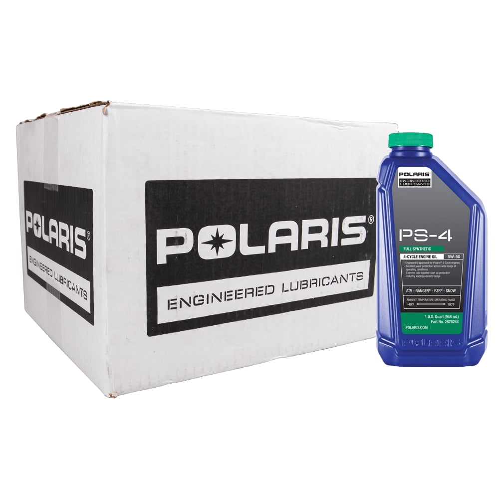 Polaris 2876244 Case of PS-4 Full-Synthetic Oil 1QT Bottles 5W-50 ...