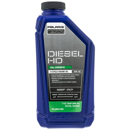 Polaris 2879832 1QT 5W40 All Season Diesel Engine Oil Synthetic 4-Cycle Ranger