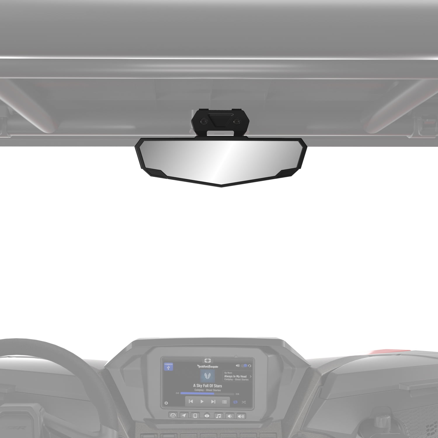Polariz Rzr Rops Polaris Rear View Premium Convex Mirror for RZR, ROPS Mounted, Qty 1 ...