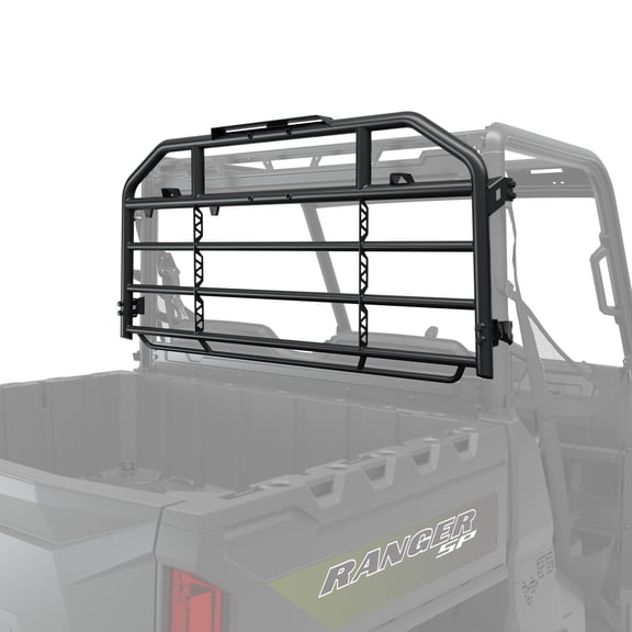 Polaris RANGER Rear Headache Rack for specific 570 and CREW Models, Winch Ready, Stainless Steel, for Bed Storage and Rear Panel Protection, Genuine OEM - 2889538