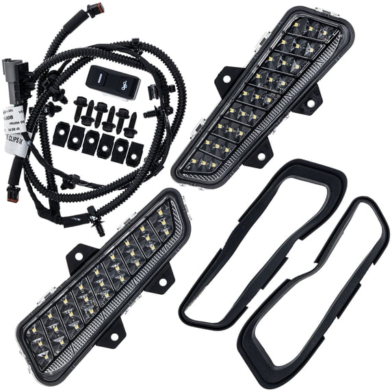 Polaris 2889767 Front Brushguard Auxiliary Lights w Sleek Dash-Mounted Switch