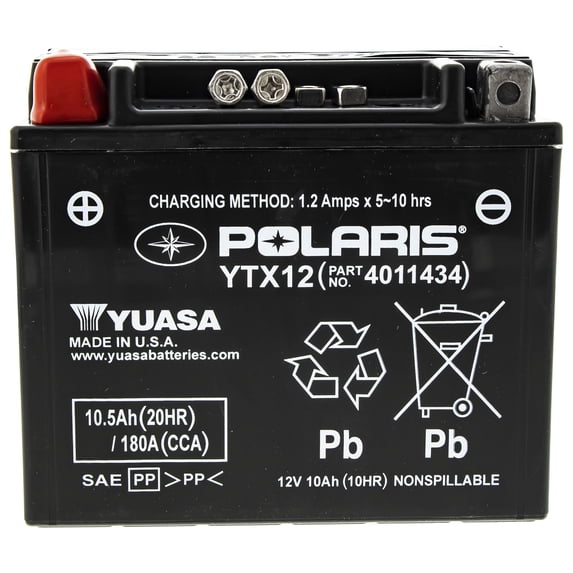 Polaris 4011434 Youth YUASA Battery YTX12 RZR Phoenix 170 200 0452746 0455167