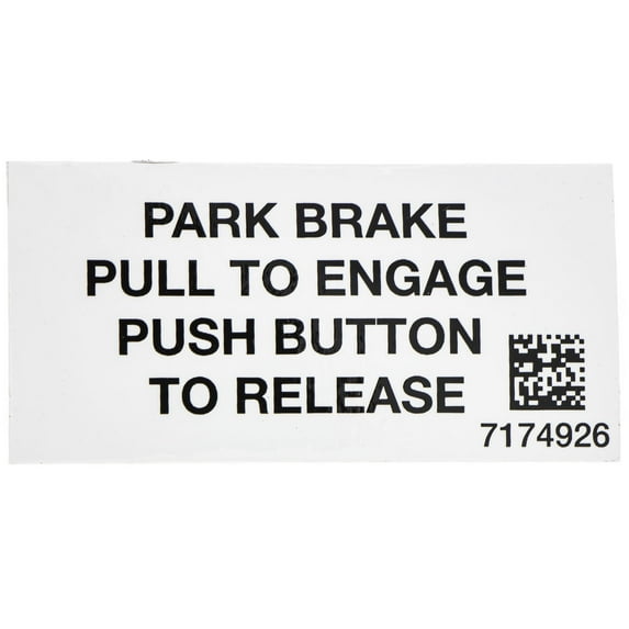 Polaris 7174926 Park Brake Decal Ranger Crew XP EPS MultiPower 900 800 500 700