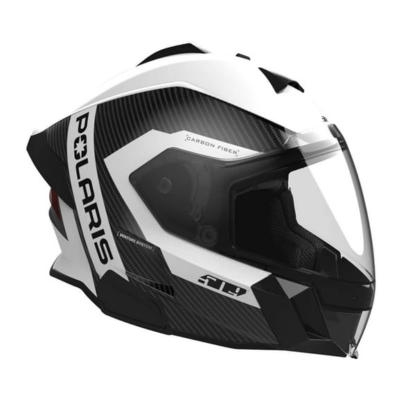 Polaris Delta V Carbon Ignite Full Face Snowmobile Helmet White 283315203