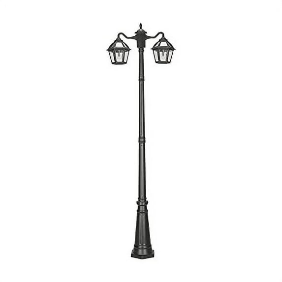 Polaris Double Head Lamp Post- Black