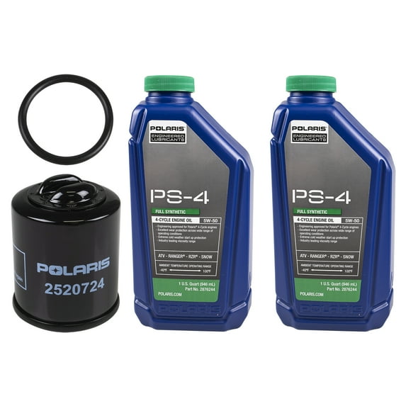 Polaris FKOCK10663 Full-Synthetic Oil Change Kit PS-4 5W-50 for 2006-2007 Sawtooth 200