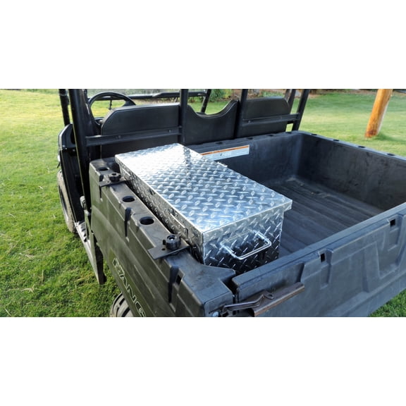 Polaris General Direct Attach Black Aluminum Diamond Plate LARGE Tool Box Fits all Polaris General