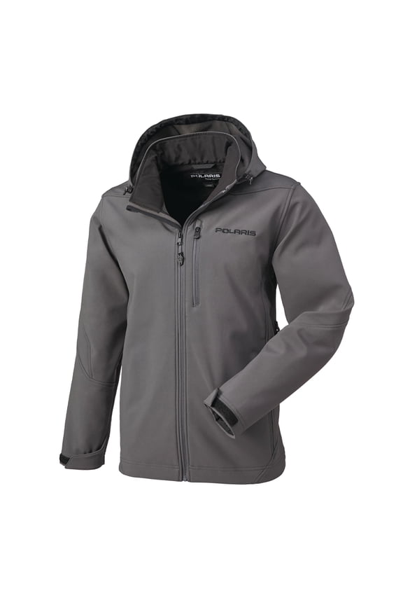 Gray Mens Softshell Jacket Lightweight Warm Fleece Lined - Small 286143502
