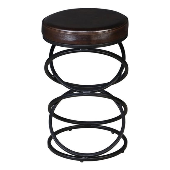 Polaris Leather 24" Bar Stool - Brown
