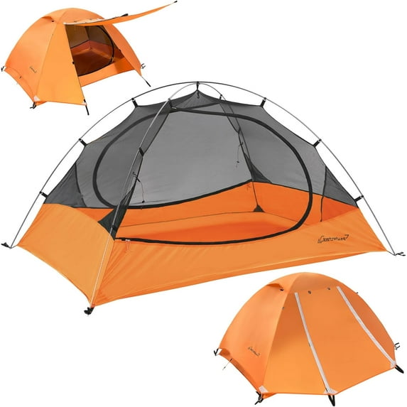 Polaris Lightweight Backpacking Tent - 1/1.5/2/3/4/6 Person Ultralight Waterproof Camping Tent, 3 Season Large Size Easy Setup Tent for Family, Outdoor, Hiking and Mountaineering