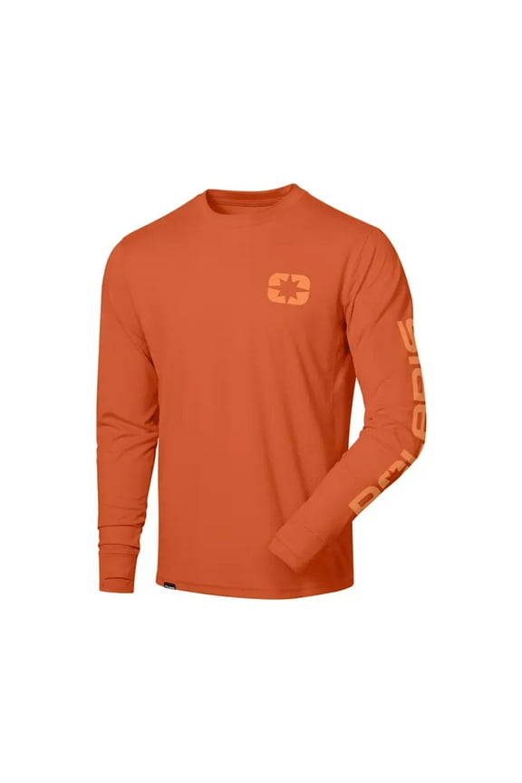 Men's Performance Long Sleeve Tee, Rust | 2865438