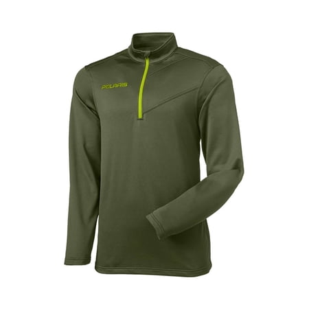 Polaris Men's Tech Quarter-Zip Snowmobile Sweater Cypress Green 286452303