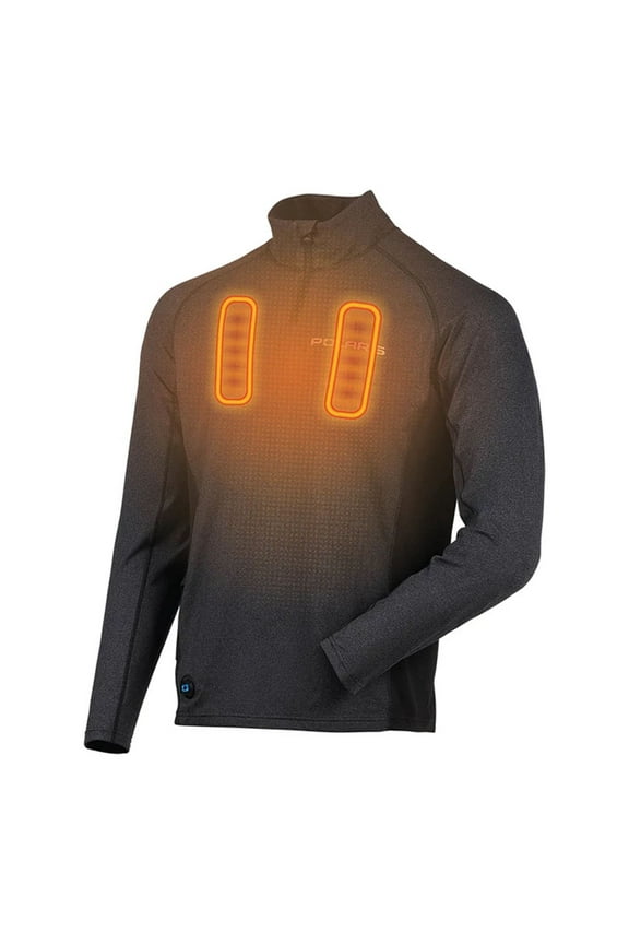 Mens Heated Base Layer Snowmobile Top Moisture Wicking Lightweight Black - Small 283303102