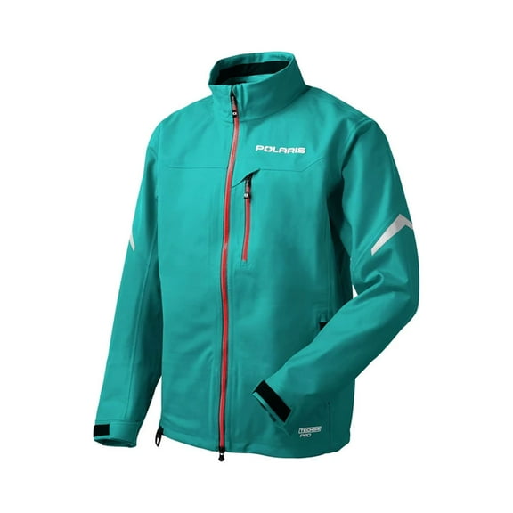 Polaris  Mens TECH54 Apex Snowmobile Jacket Waterproof Uninsulated Stretch Teal - Medium 283300903