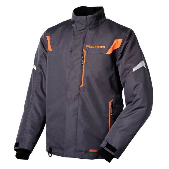 Polaris Mens Titan Snowmobile Jacket Insulated Waterproof Snocross Grey Orange - XX-Large 286243112
