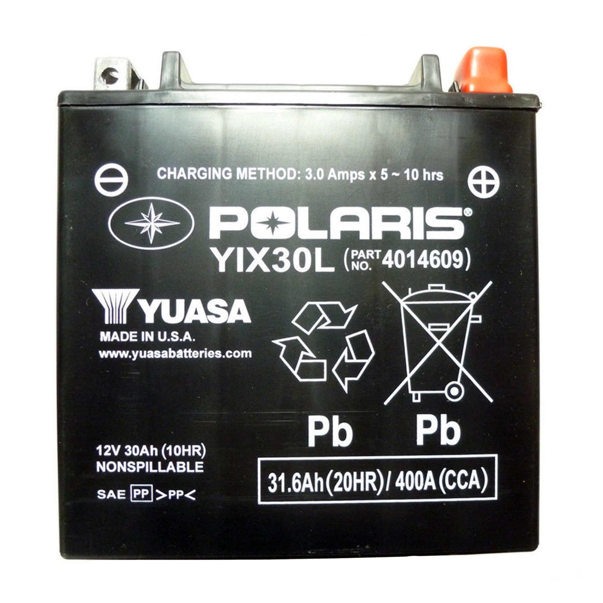 Polaris OEM ATV UTV Snow Slingshot Battery 30AH 12 Volt AGM, 400 CCA ...