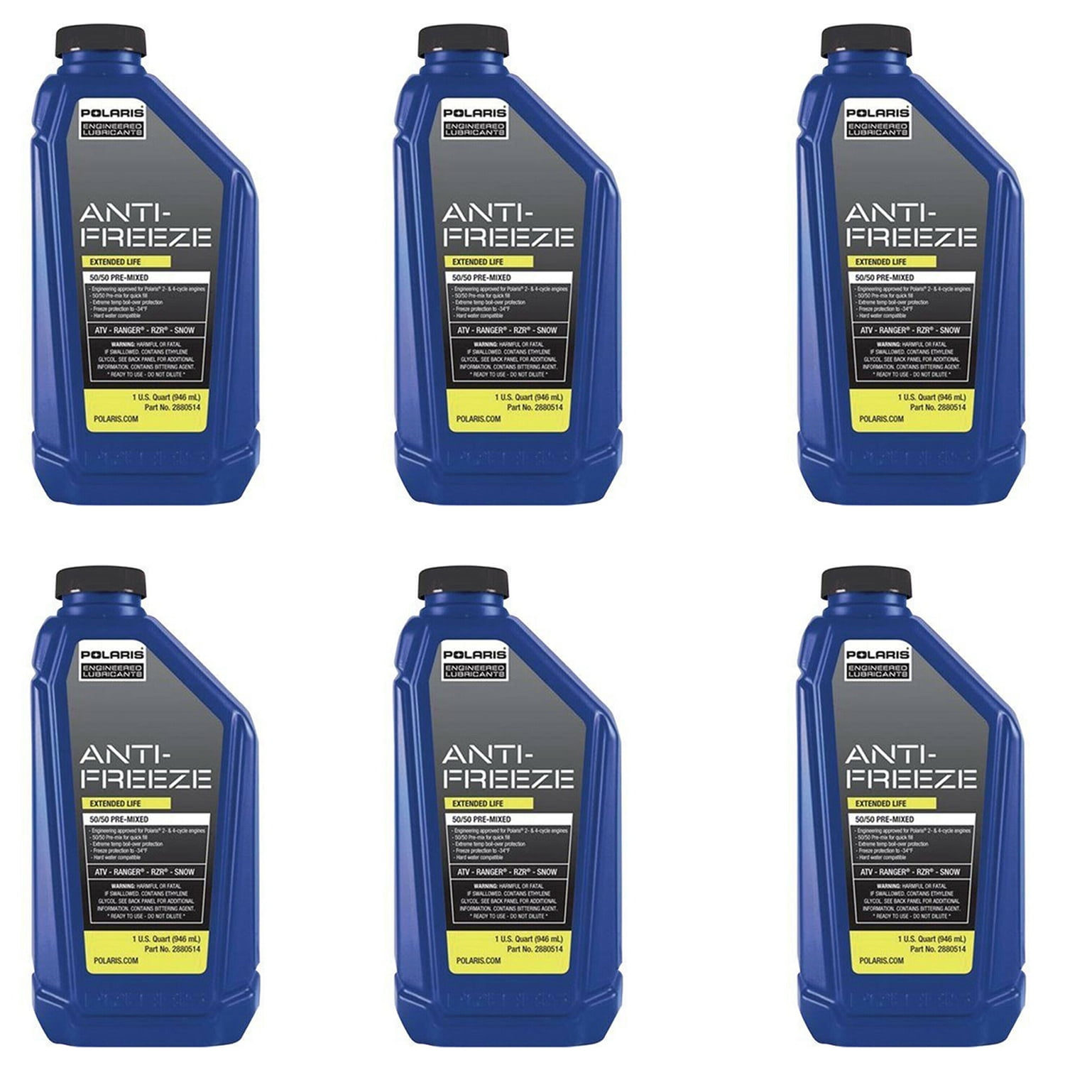 Polaris New OEM Antifreeze Coolant, 2880514x6
