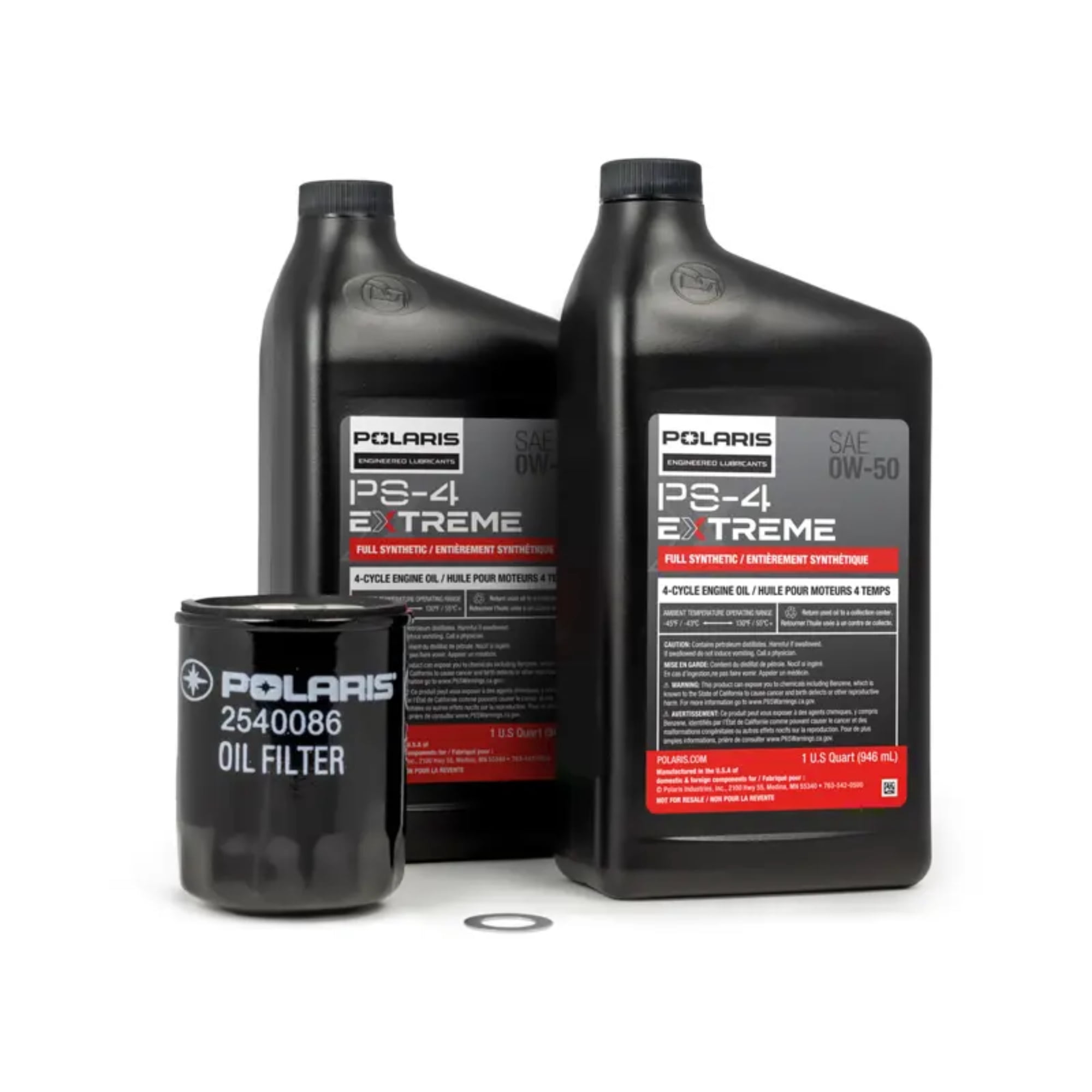 Polaris New OEM PS-4 0W-50 Extreme Duty Oil Change Kit, 2890056 ...