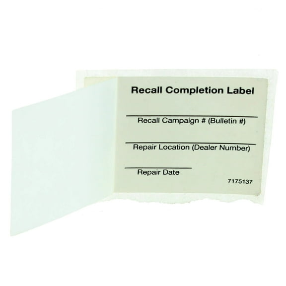 Polaris New OEM Recall Completion Label, 7175137