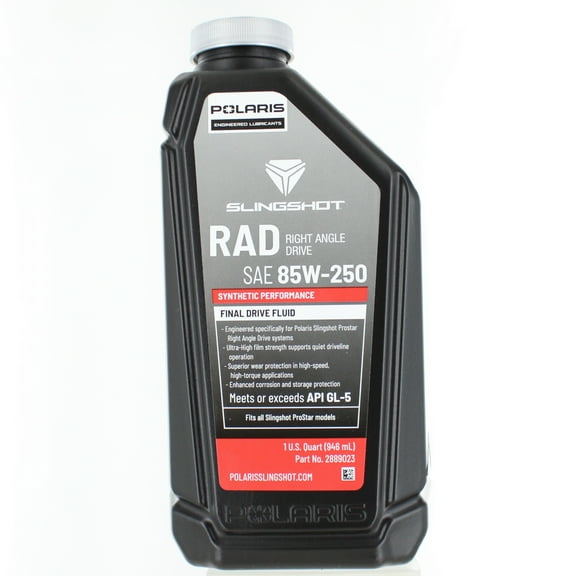 Polaris New OEM Slingshot SAE 85W-250 RAD Synthetic Drive Fluid, 2889023
