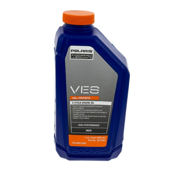 Polaris VES Full Synthetic 2-Cycle Engine Oil 1 Quart Bottle Snowmobiles 2877882