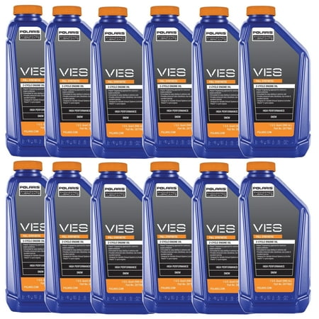 Polaris New OEM VES Synthetic 2-cycle Engine Oil 12 Quarts, 2877882