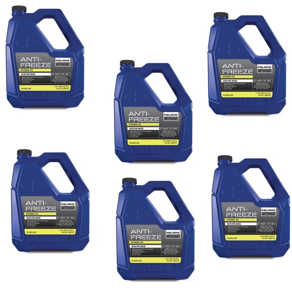 Polaris OEM 50/50 Premix Antifreeze Coolant 1 Gallon, QTY 6, 2880513