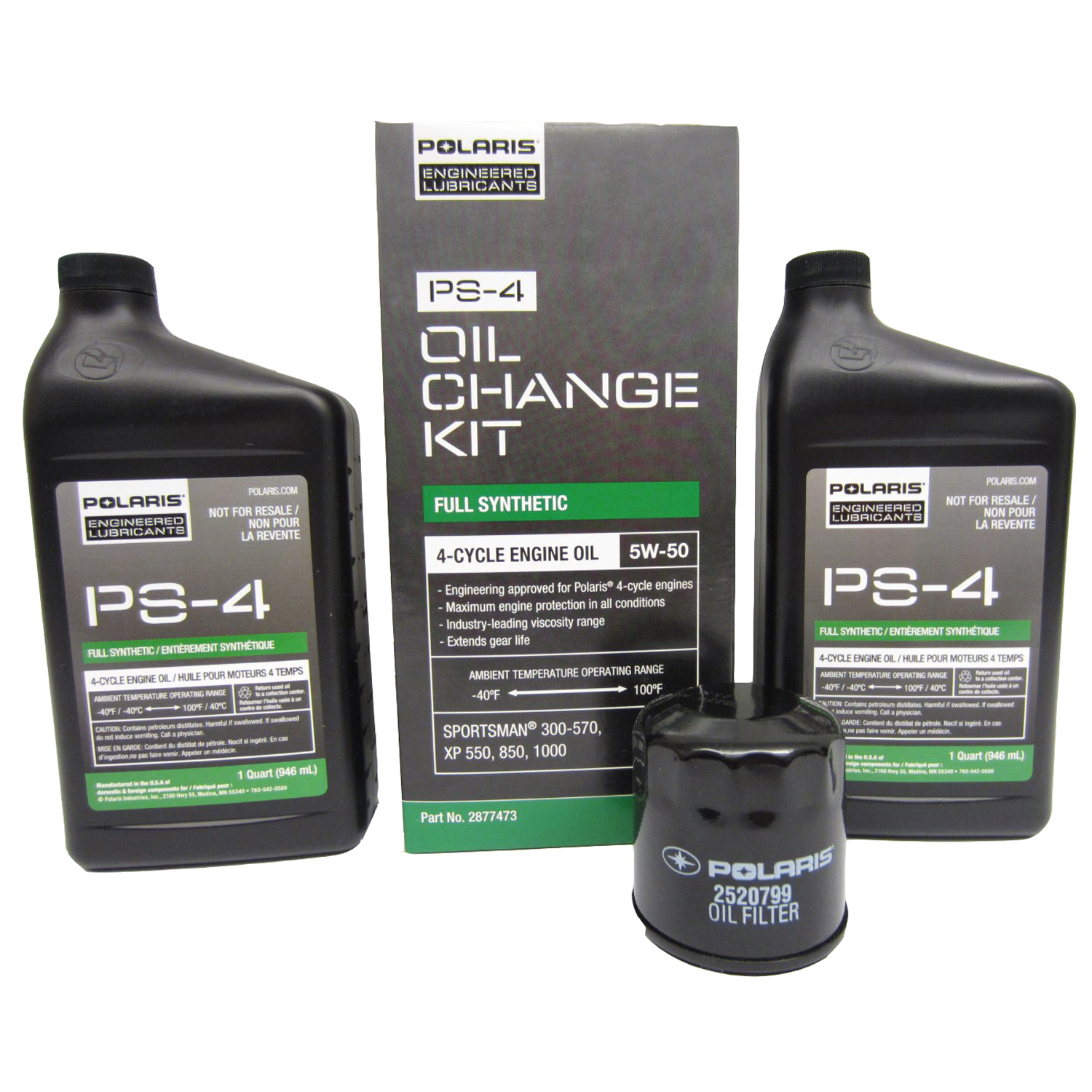 Oil Change Kit Polaris PS4 Plus 5W50 for Polaris RANGER RZR S 900 EPS