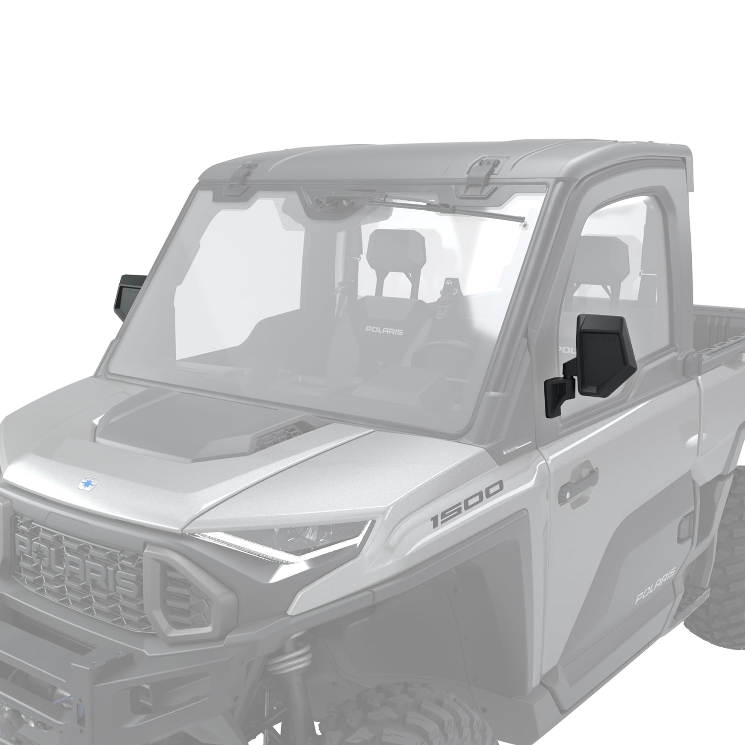 Polaris Side View Adjustable Folding Mirrors for all RANGER XD 1500 & CREW Models with Doors, Door Mounted, Maximum Visibility, Set of 2, Genuine OEM - Part 2889862