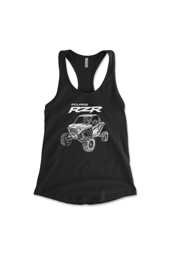 Polaris Off Road RZR-Women's Black Racerback Tank Top