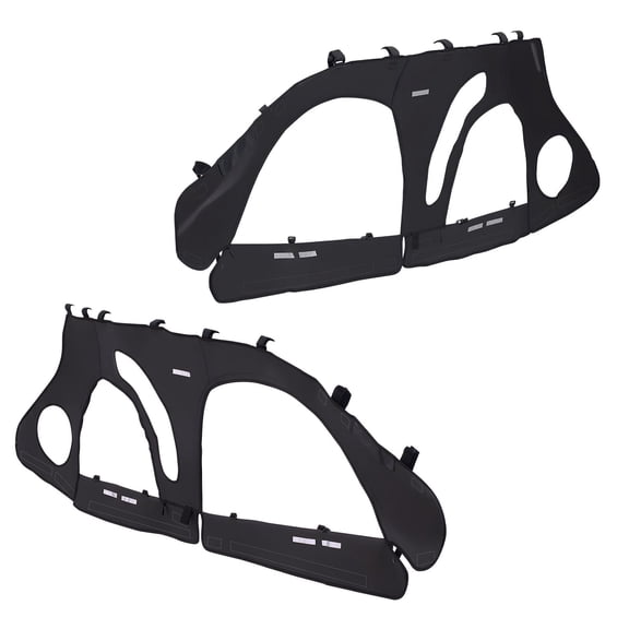 Cab Enclosure Upper Doors, Compatible with Polaris RZR PRO 2020-2024/Polaris RZR Turbo2022-2024, Soft Upper Doors, Upgraded Zipper UTV Soft Side Window Kit, Fit with Side Mirrors and Windshields