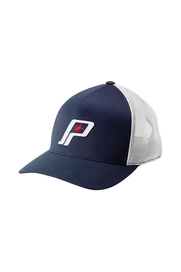 2864580 Retro Logo Hat Breathable Mesh Adjustable Comfortable Fit Snapback Blue