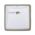 thumbnail image 1 of Polaris Sink P0322UW White Rectangular Undermount Porcelain Sink-, 1 of 3