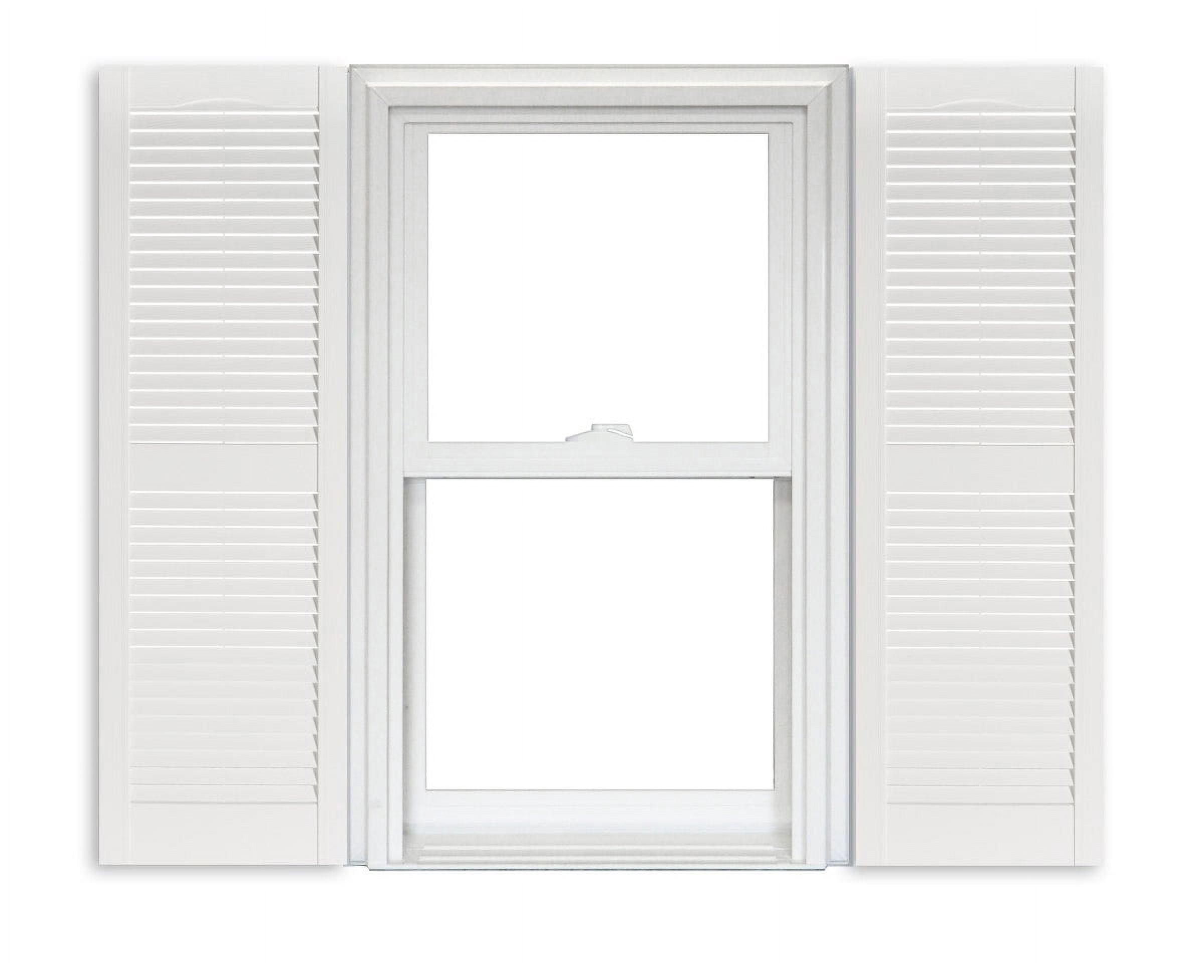 Open Shutter Frame Polaris Vinyl Open Louver Shutters (1 Pair) - Walmart.com