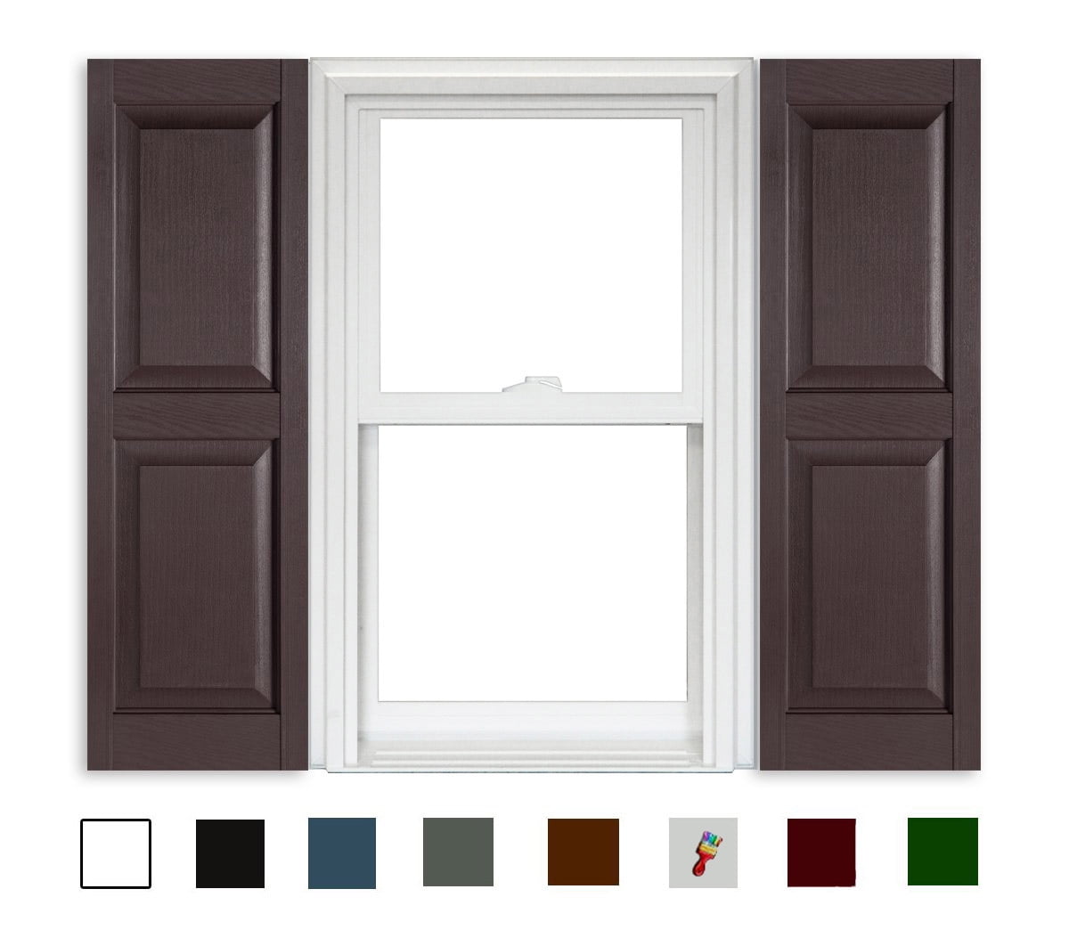 Polaris Vinyl Raised Panel Shutters (1 Pair)