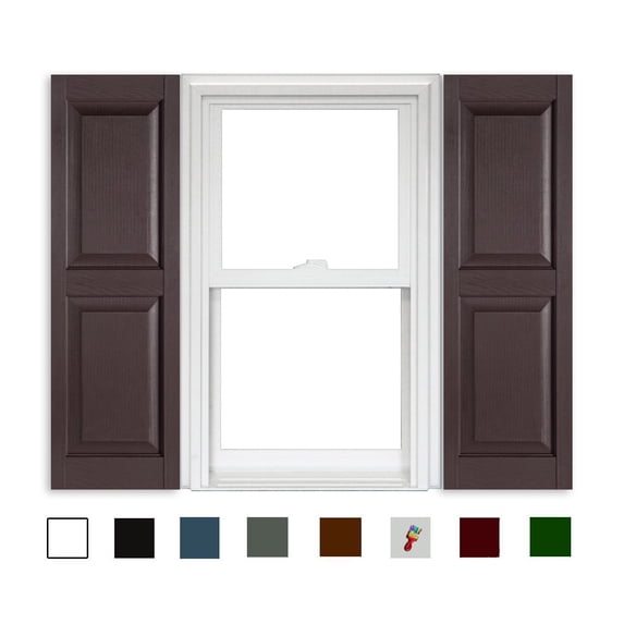 Polaris Vinyl Raised Panel Shutters (1 Pair)