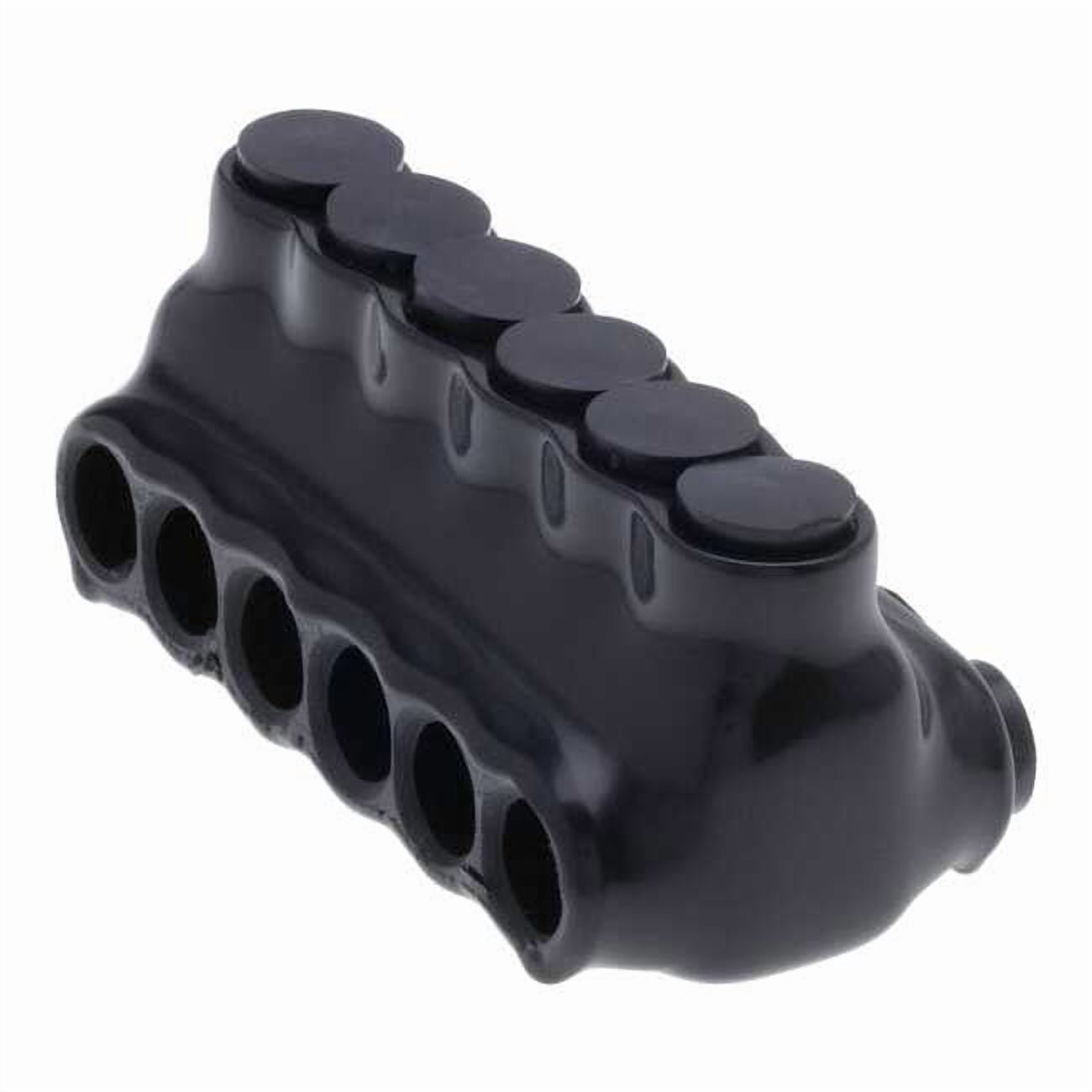 Wire Connector, 6 Port, Black, Plastisol Insulation IPLD4-6B