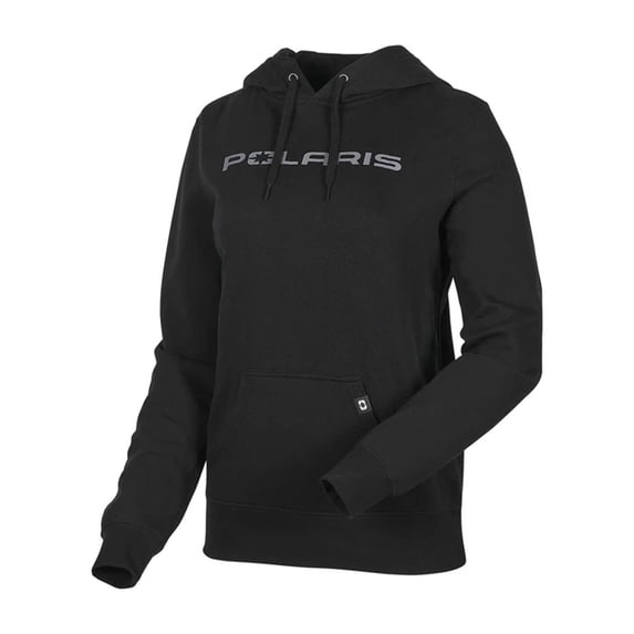 Polaris Womens Black Staple Hoodie Warm Winter Drawcord Kangeroo Pocket Cuffed - X-Large 283309509
