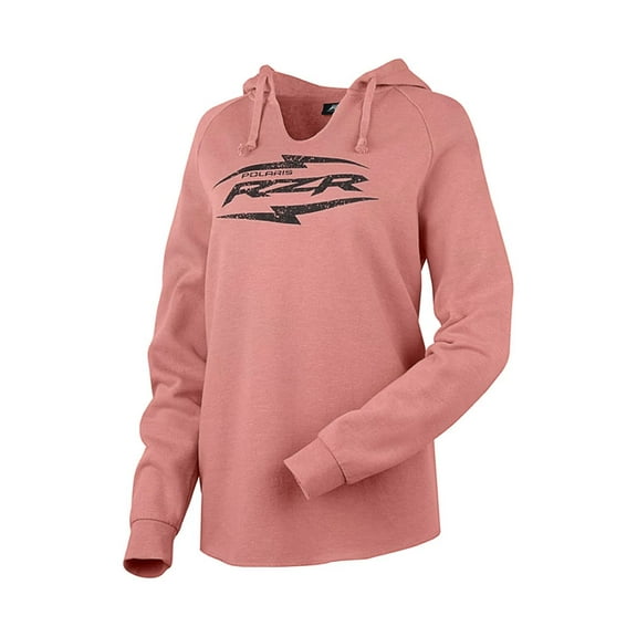 Polaris  Womens Dusty Rose RZR Lightweight Hoodie Cotton Soft Comfort Sweatshirt - 286257114